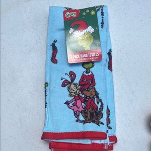 Grinch Blue and Red Hand Towels - 2 Pack